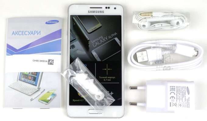 Комплектация и инструкция Samsung Galaxy Alpha