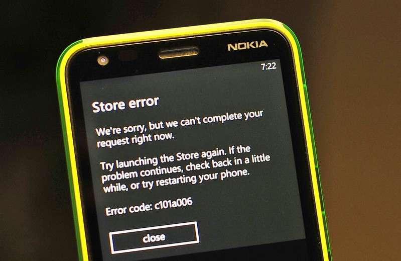 Коды ошибок на Lumia их описание и решение