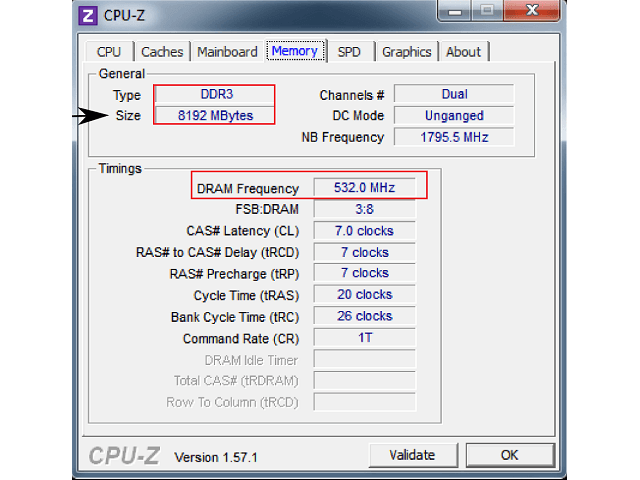 CPU-Z память