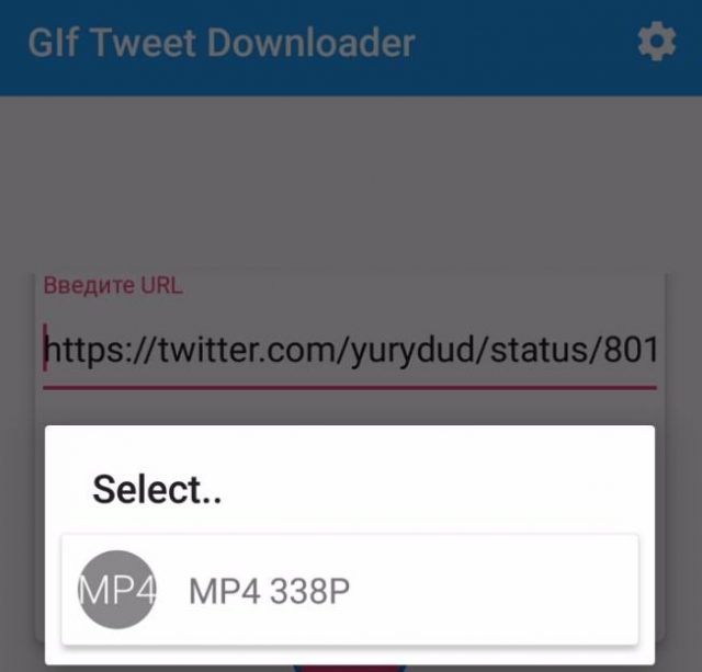 Вставка ссылки на видео из твиттера в Gif|Video Tweet Downloader